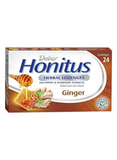 Dabur Honitus Herbal Cough Lozenges with Ginger and Honey for sore throat relief in UAE